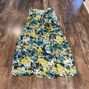 🛍️Pendleton Floral Midi Dress - Teal and Yellow